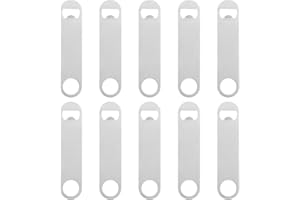 TsunNee - Abrebotellas de acero inoxidable para casa, pub, exterior, barman, hombre, regalo de bricolaje (plata, 17,7 x 4 cm)