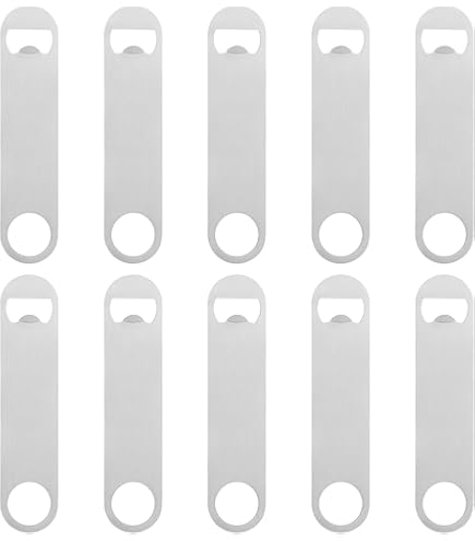 18 stuks roestvrij stalen platte flesopener, bierflesopener, zwart