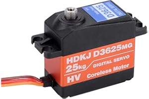 DAUERHAFT Dilwe RC Servo étanche, 25kg Couple à Grande Vitesse métal Gear rc Moteur servo pour 1/10 1/8 Voiture de Course Camion Hors Route