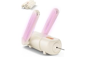 Aissom Secador de Zapatos, Secador de Botas con 120mins temporizadores,Secador Eléctrico de Calzado luz Violeta Diseño Plegable para Guantes, Zapatos, Calcetines