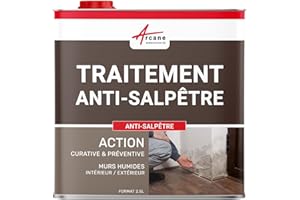 ARCANE INDUSTRIES Traitement du salpêtre, antisalpêtre pour Murs humides, Hydrofuge, Anti moisissure : Antisapêtre - 2.5 L (jusqu'à 10 m