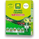 Granular Grass Fertilizer with 5 Actions of 2 kg for up to 70 m&sup2; | Direct Application by Hand Slow Release | Revitalizes and