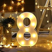 Balloonistics LED Marquee Number Light Sign For Party Family Wedding Decor Walls Hanging (Number