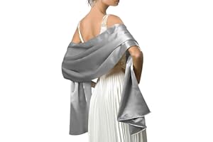 LumiSyne Donna Scialle In Raso Chiffon Silky Tinta Unita Wrap Stola Per Sposa Damigella Cerimonia Matrimonio Serata