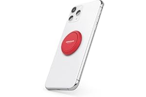 VONMÄHLEN Backflip - Anillo Soporte Magnético para Teléfonos Móviles - Función de Trípode, Compatible con iPhone y Otros Smartphones - Compatible con Soportes Magnéticos para Coches - Rojo