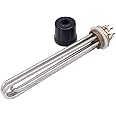 AIICIOO 3000w 220v Heating Element 1.5 Inch BSP（DN40） Thread with Cap and Sealing Ring - 28cm