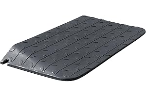 ZincOrange Rampe Antiscivolo in Gomma per Soglia della Porta con Capacità di Carico di 998Kg, Rampe Pesanti per Marciapiede per Sedie a Rotelle, Moto e Traffico Pedonale (7.6cm H, pezzi, 1)