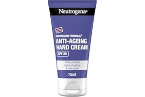 Neutrogena Fórmula Noruega Crema de manos Anti-edad SPF 20 (1x75 ml) crema de manos reparadora antiedad de uso diario, crema antimanchas con glicerina y minerales