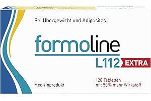 ‎FORMOLINE L112 formoline L112 EXTRA: Medizinprodukt zum Gewichtsmanagement mit Wirk-Ballaststoff L112, Klinisch belegt, auf natürlicher Basis, Entwickelt in Deutschland, 128 Tabletten