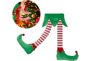 Achort Adornos de Navidad Patas de Elfo Adornos para árboles de Navidad, Papá Noel Patas Colgantes para árboles de Navidad Adornos Colgantes para árboles de Navidad Decoración para árboles de Navidad