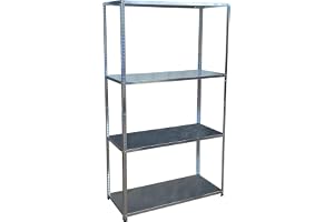 Relaxdays lagerhylla, stål, HBT 145x75x30 cm, upp till 160 kg