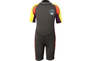 GOGOKIDS Shorty Combinaison de Plongée Enfant, Neoprene 2.5MM Maillot de Bain pour Natation Activités Aquatiques 2-10 Ans
