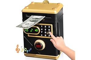 ZMLM Piggy Bank Cash Coin Can: Upgraded ATM Bank Toys for Kids Age 5-12 LED Electronic Touchscreen Money Saving Box with Password Lock Hot Gifts for Boys Girls Birthday Christmas