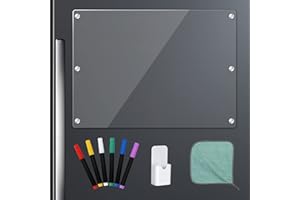 ‎LVNRIDS LVNRIDS Magnetischer Wochenplaner Abwischbar für Kühlschrank, 16.5 x 12 inch Acrylic magnettafel kühlschrank und Klar Magnetisch Whiteboard, enthält Nützliches Zubehör (Memo set)
