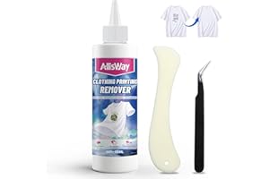 AllisWay Druckecke Flexentferner Flockentferner, Flockentferner Entferner Cleaner, flock Entferner, Einfach, Schnell, Mild und Reizfrei, Geeignet zur Entfernung von Fehldrucken auf Textilien