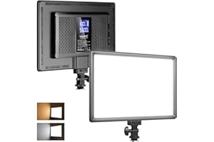 NEEWER 192 LED panel świetlny video, 20 W, ultra cienkie Bi kolor, możliwość ściemniania, lustrzanka DSLR, miękka lampa, 8000 mAh, wbudowany akumulator litowy, 3200-5600 K CRI97+, oświetlenie klawiszy