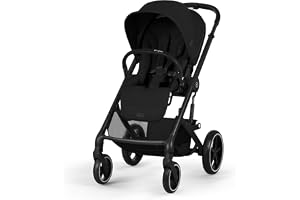 CYBEX Gold Barnvagn BALIOS S LUX, Moon Black | Från födseln upp till 4 år, max 22 kg, resesystem, ergonomisk liggposition, en