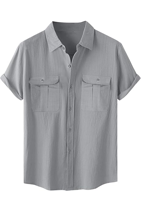 Camicia Estiva Uomo Camicia Maniche Corte Uomo Camicia Estiva Uomo