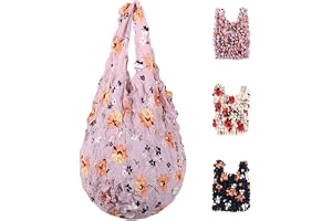 Ardorion 3 stycken shoppingväska, stor bärväska med hög elasticitet och blommigt mönster, shopper, återanvändbar shoppingväsk