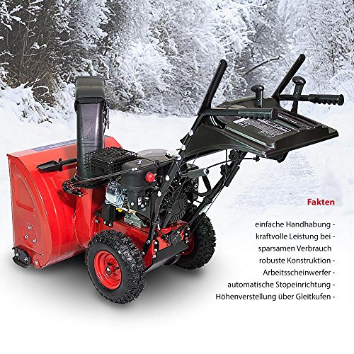 Schneefräse Schneeräumer Schneepflug Premium extra breit 60cm – 6,5 PS Benzinmotor E-Start - 4