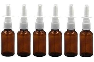 VASANA Bottiglie spray nasali vuote in vetro da 10 ml, nebulizzatore fine, per trucco, acqua, viaggi, per oli essenziali, applicazioni mediche in argento colloidale
