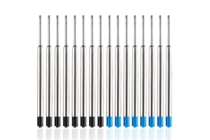 YOTINO Set di Ricariche Per Penne Parker 30 Pezzi Parker Penna a Sfera Refill Nero e Blu Parker Jotter Ricambio Parker Ballpen Ricambio Penne a Sfera