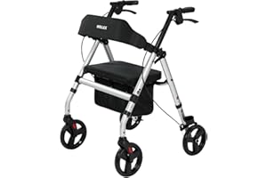 ‎SMARTEC maxErgo Rollator Silber Gehhilfe für Outdoor Indoor zugelassen als Medizinprodukt