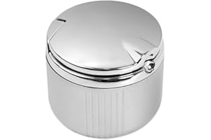 STOREBAO Cenicero de coche diseñado para Mercedes Benz E300 Clase E Clase C Clase S Clase A Clase B Clase G GLA GLB GLC GLE GLS (Plateado)