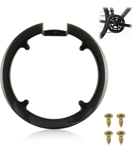 Protège-Chaîne De Vélo (Garde-Boue De Pédalier) - 5 Trous, Pour Pignons 52/53/56 Dents - Plastique, Avec Vis - Réduit Bruit Et Saleté