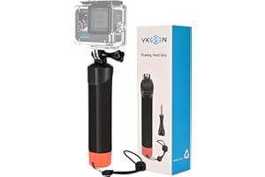 VKESEN Poignée Flottante pour GoPro, Perche à Selfie pour Caméra Sport, Monopode Etanche Compatible avec AKASO, Apexcam, WOLFANG, GOOKAM, DJI et Autres caméras d'action