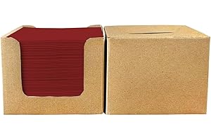 JINYUDOME Cocktail Napkins Linen Feel Airlaid Napkins for Wedding,Party, Restaurant,20×20cm,Pack of 120(Red).
