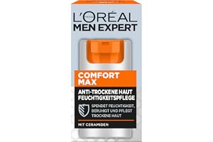 L'Oréal Men Expert ansiktsvård mot torr hud för män, fuktgivande fuktkräm för stressad hud, ansiktskräm för män med ceramider