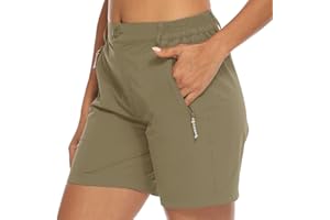 donhobo Womens Golf Walking Shorts,Ladies Hiking Quick Dry Lightweight Outdoor Stretch Shorts with Zip Pockets
