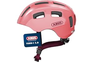 ‎ABUS ABUS Fahrradhelm Youn-I 2.0 - mit Licht für Kinder, Jugendliche und junge Erwachsene - für Mädels und Jungs
