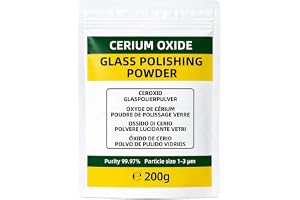 Fönsterrengöringspoliturer (200 g) 99% ceriumoxid glaspulver (1–3 µm) Avlägsnar: oljefilm, vattenfläckar, virvelmärken, torka
