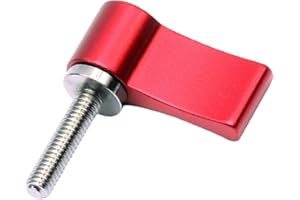NovelGoal CNC-verstellbare Handschraube, M4 M5 M6 x 12 mm, 17 mm, 20 mm, enge Verschlussschrauben für DSLR-Kamera, 15 mm Schienenstange, Follow-Fokus-Zubehör (M4 x 17 mm, rot)