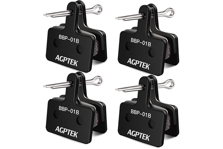 AGPTEK Bike Brake Pads 4 Pairs Disc Brake Pads for Bicycle, Compatible with Shimano B01S M515 M525 C501 C601 M415 M416 M485