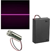 CTRICALVER 1pcs 405nm Purple Line Module Laser Adjustable Focus with Plastic Lens 3-5V+ 1pcs AA Battery Holders (Light Source