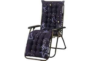 uyeoco Coussin de Chaise Longue, Bain de Soleil, Transat, Matelas pour Transat, Coussin pour Chaise Extérieure pour Jardin, Bande de Réglage(Color:E,Size:155x48cm)