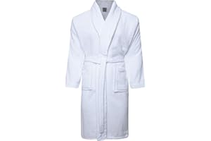 Adore Home Mens and Ladies 100% Cotton Terry Toweling Shawl Collar Red Bathrobe Dressing Gown Bath Robe