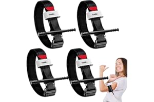 Lotvic Lot de 4 garrot d'urgence - Tourniquet tactique - Pour camping, randonnée, lutte, alpinisme, sports de plein air - Noir