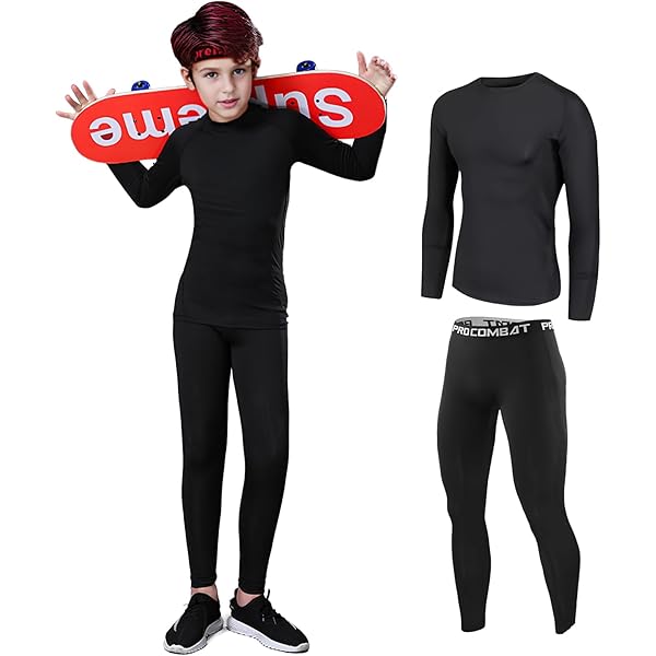 Set Intimo Termico Bambini - Maglia Termica E Pantaloni Asciugatura Rapida Per Sci E Calcio - Foto 7