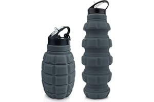 PENGHAIYUNFEI Botella de agua potable plegable de 580 ml, sin BPA, botella de agua a prueba de fugas, hecha de silicona apta para alimentos, botella deportiva para bicicletas, adecuada para niños, bebidas escolares