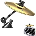 HUVZOR 1 pièce Car Crash Cymbals Air Vent,Mini Cymbale de Voiture,Cymbale pour voiture, décoration de ventilation de voiture, pour tous les types de véhicules(Doré)
