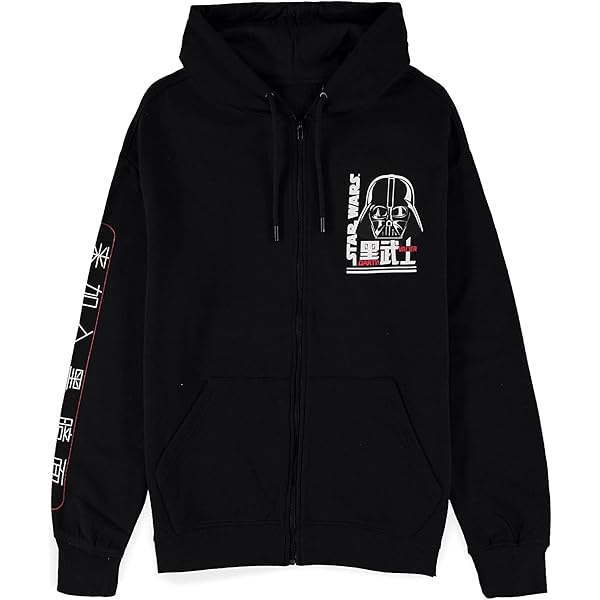 Sweat Homme Zippé à Capuche Coton Bio "Dark Vador …" Sur Petit Goéland