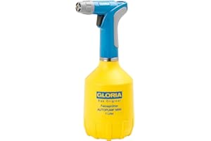 GLORIA Handsprüher AutoPump Mini | Automatische 1 L Sprühflasche mit Elektropumpe | Pflanzensprüher mit LED-Düse | Sprühen auf Knopfdruck ohne manuelles Pumpen