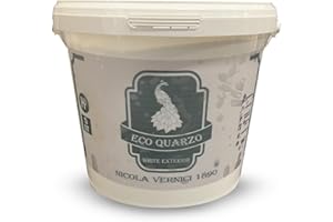 NICOLA VERNICI Eco Quarzo Bianco, Uniformante Ecologico con Protezione Durevole, per Interni ed Esterni, a Base di Acqua, Made in Italy - Formato 5 lt