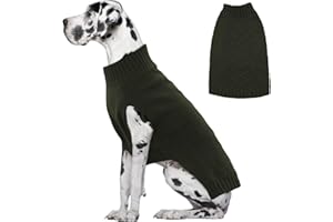 IECOii Maglione per cani di taglia XL, per il freddo, colore verde militare, taglia 4XL, per Doberman e Great Dane