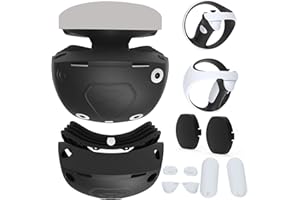 HUAYUWA VR Protceive Case Compatible with PS VR2 Glasses Lens Cover with Headset Housing Silicone Case & Controller Non-Slip Silicone Pads