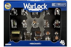 WizKids , Warlock Tiles: Accessory - Merchants , 1 + Players , Ages 12+ , 30 to 60 Minutes Playing Time